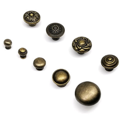 Antique brass Vintage Round Flower Furniture Cabinet Cupboard Dresser Chest Closet Drawer Door Window Handle Pull Knob
