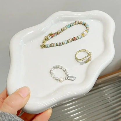 Jewelry Storage Tray Creative Cloud Shapes Plastic Trays Electroplated Jewelry Earrings Ring Display Plates Photo Props For W