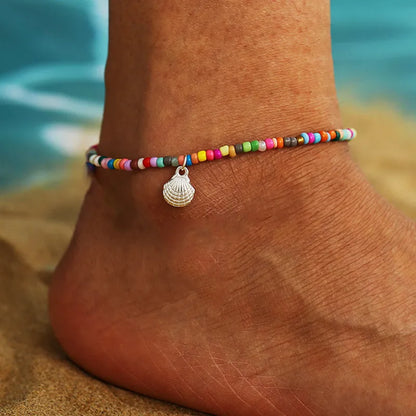 New Beads Starfish Anklets For Women Beach Anklet Leg Bracelet Handmade Bohemian Foot Chain Boho Summer Beach Jewelry - 50450