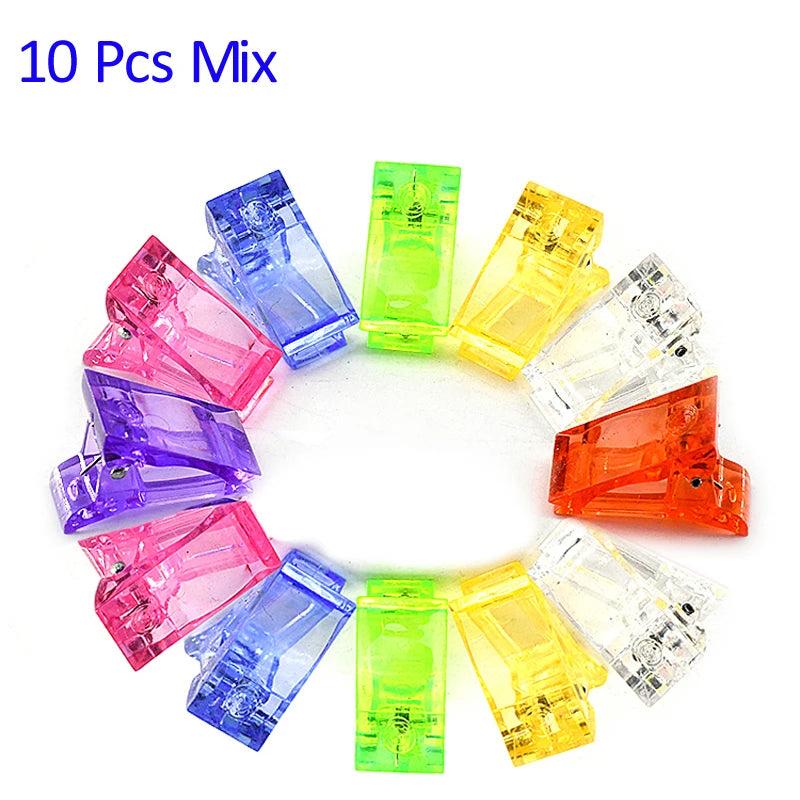 Acrylic Nail Clip Transparent Gel Quick Building Nail Tips Clips Fingernail Extension UV Clamps Manicuring Art Builder Tools 