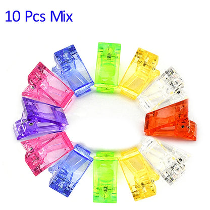Acrylic Nail Clip Transparent Gel Quick Building Nail Tips Clips Fingernail Extension UV Clamps Manicuring Art Builder Tools 