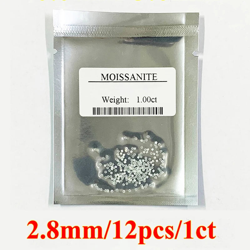 [ Full Size 0.7mm-20mm ] 1CT Small Size Loose Moissanites Stones D Color VVS1 Gemstone Lab Grown Moissanite Diamonds - 2.8mm-
