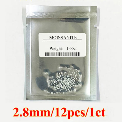 [ Full Size 0.7mm-20mm ] 1CT Small Size Loose Moissanites Stones D Color VVS1 Gemstone Lab Grown Moissanite Diamonds - 2.8mm-
