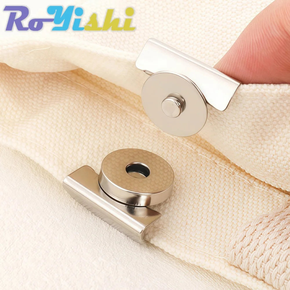 4/12 sets Seamless Magnetic Button Magnet Buckle Hidden Button Snap Button for Shoulder Bag Wallet Clothes DIY Craft Accessor