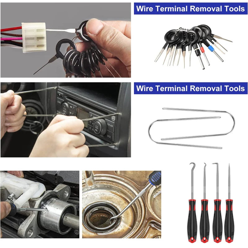 5/11/43PCS Car Trim Interior Plastic Disassembly Kit Car Clips Panel Dashboard Removal Tool Auto Trim Hand Removal Accessorie