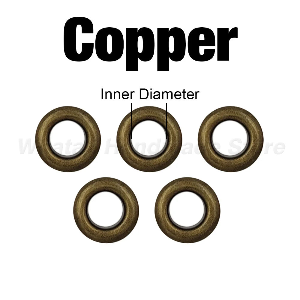 100 Sets 4mm Metal Eyelets Grommet Ring With Washer Multicolor For Scrapbooking Shoes Belt Cap Bag Tags Clothes DIY Leathercr