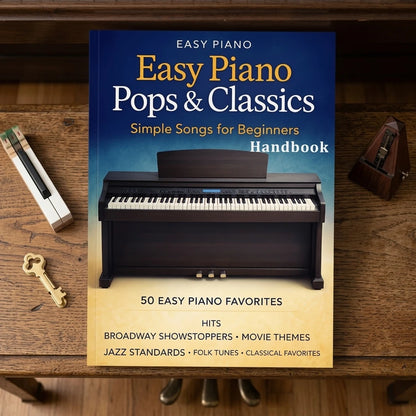 Piano Sheet Music Book for Beginners with Easy Classical Pieces Staff and Simplified Notation for Music Learners and Teaching