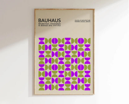 Mid Century Bauhaus Geometric Canvas Prints Poster Retro Abstract Wall Art Painting Pics for Modern Living Room Home Decorati