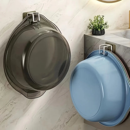 1/2/4/6Pcs Stainless Steel Washbasin Hook Multifunction Punch-free Kitchen Bathroom Rack Basin Storage Rack Towel Hanging Hol