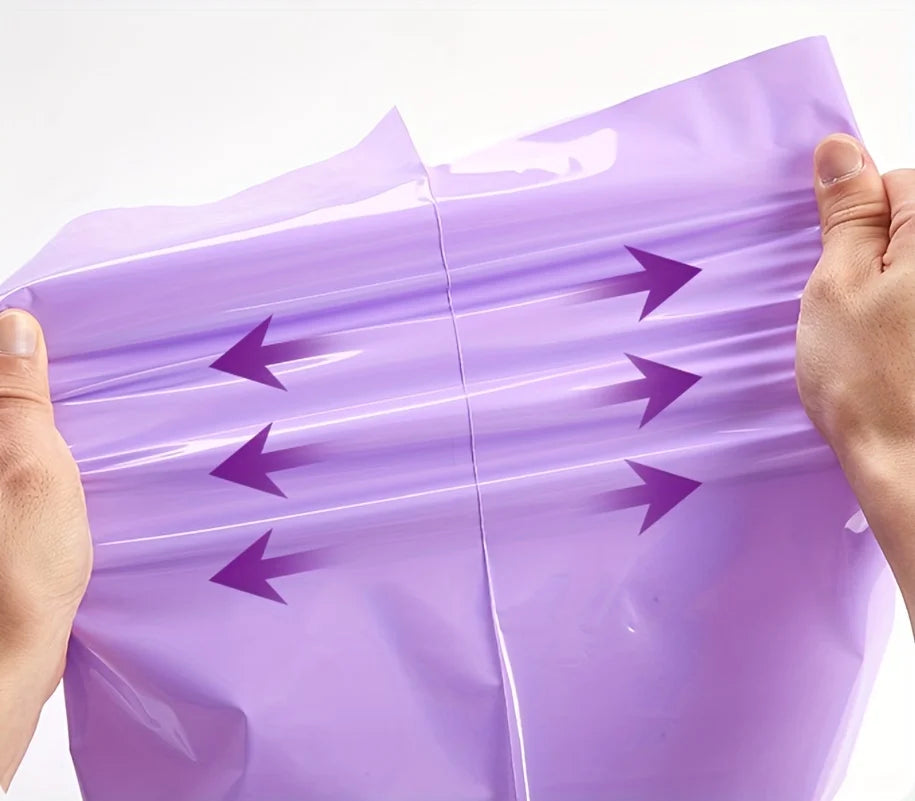 33 Pcs Purple Poly Mailers Self-Seal Shipping Bags, Uncoated Reusable Polyethylene Mailing Envelopes with Adhesive Strip, Wat