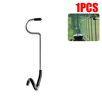 Stainless Steel Light Stand Holder Hooks Portable Tent Pole Lamp Hanger Hunting Fishing Lantern Hanger Outdoor Camping Tools
