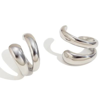 Punk Piercless Ear Clip Earring for Women Classic Gold Color Trendy Earcuff Earrings Girl Y2K Gift Simple Daily Wear Jewelry