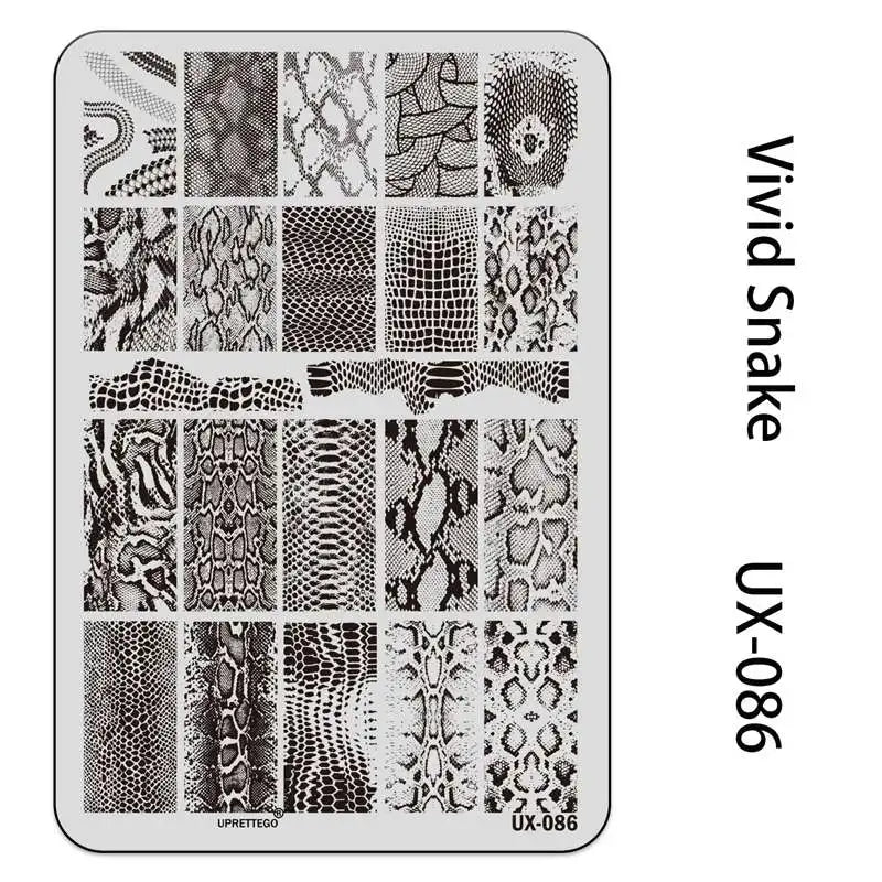 UX Serial 2 Stainless Steel Stamping Plate Template Abstract Vintage Fabric Texture Pattern Xmas Halloween Floral LaceUX52 - 