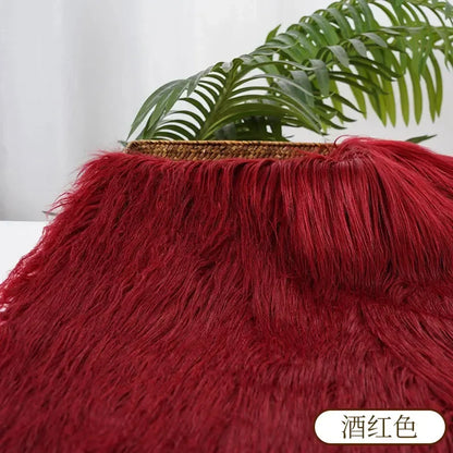 25x45cm 9cmPile Faux Fur Fabric For Sewing Doll Toy Beard Hair DIY Patchwork Material Accessories Home Decoration Cosplay Fab