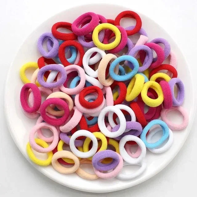 200-1000pcs Women Girls Colorful Nylon Elastic Hair Bands Ponytail Hold Small Hair Tie Rubber Bands Scrunchie Hair Accessorie
