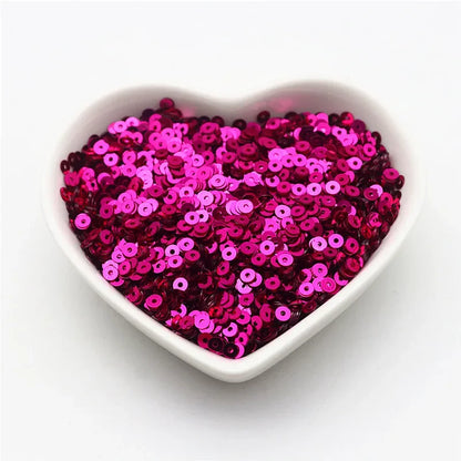 10g Solid Color Sequins Flat Round Pvc Clothing and Shoes Accessories DIY Hand-embroidered Flat Pieces 3mm 4mm 5mm 6mm