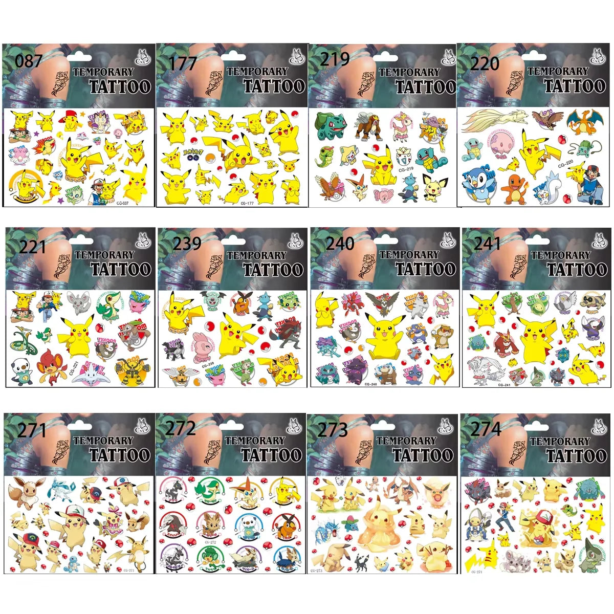 PokeMons Theme Party Favors Slap Bracelets Stickers Balloons Party Gifts Goodie Bag Stuffers Fillers Birthday Party Decoratio