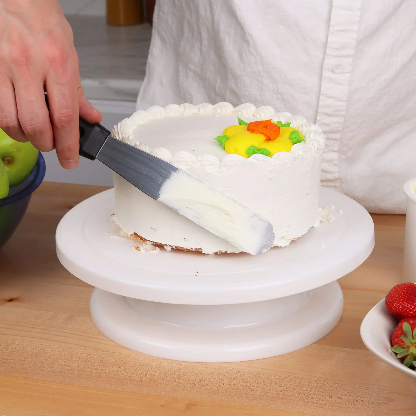 Cake Turntable Stand Cake Decoration Accessories DIY Mold Rotating Stable Anti-skid Round Cake Table Kitchen Baking Tools
