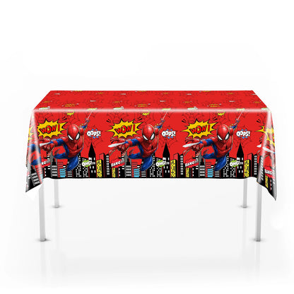 birthday party supplies, Spiderman tablecloth decorations, superhero party supplies, kids birthday party table cover, Spider-