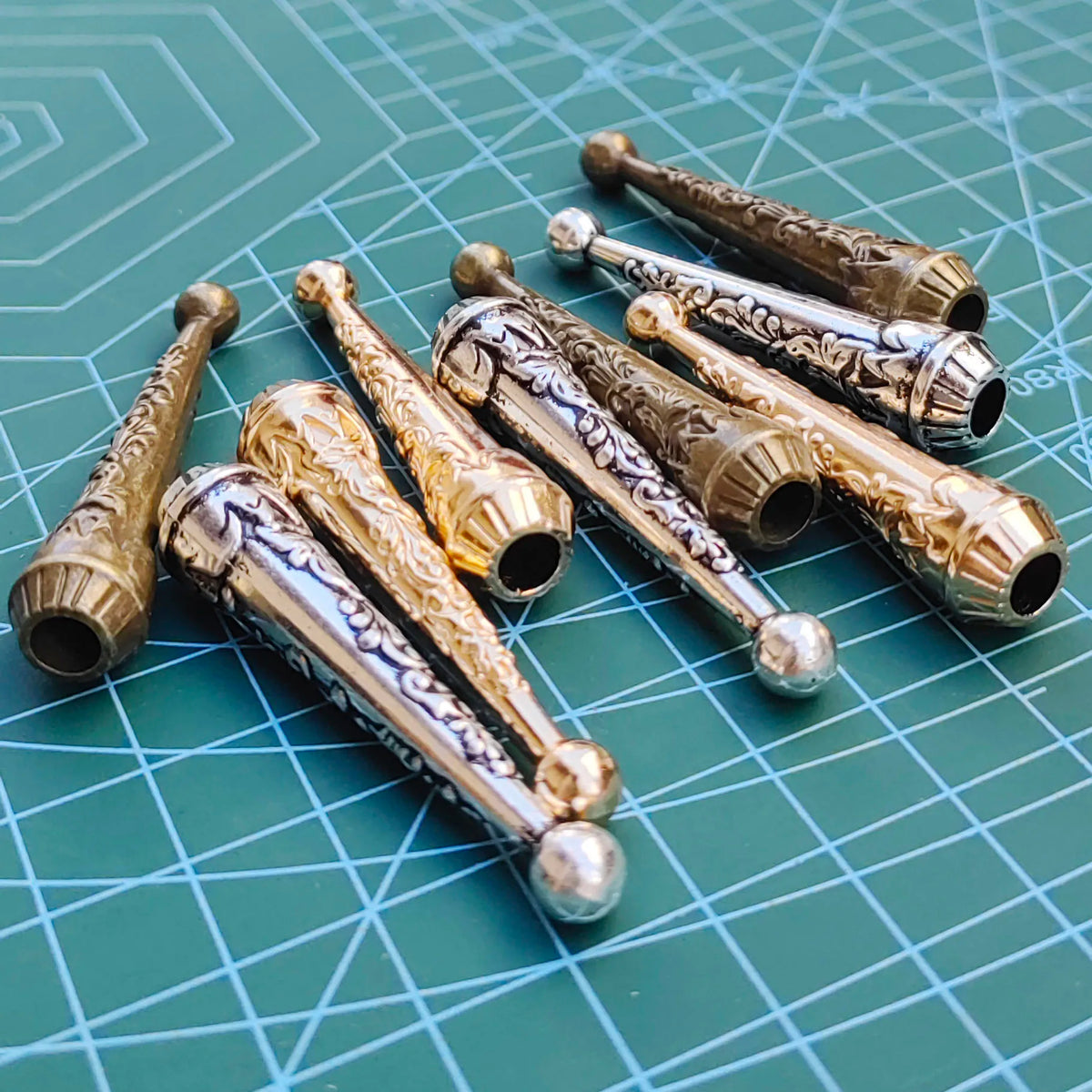Bolo Tie Tips Replacement End Caps Alloy Long Bolo Cap Buckle Replacement Fashion Findings for Bolo Necklace 12pcs