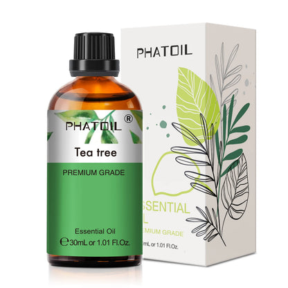 PHATOIL 1PCS Aromatherapy Essential Oil 30ml Lemon Eucalyptus Lavender Bergamot Jasmine Juniper Rose Vanilla Aroma Essential 