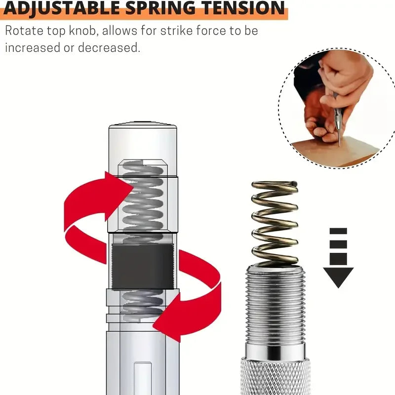 Auto Center Puncher Hole Marker Wood Metal Steel Spring Load Kerner Drill Locator Heavy Duty Punch Carpentry Automatic Hand T