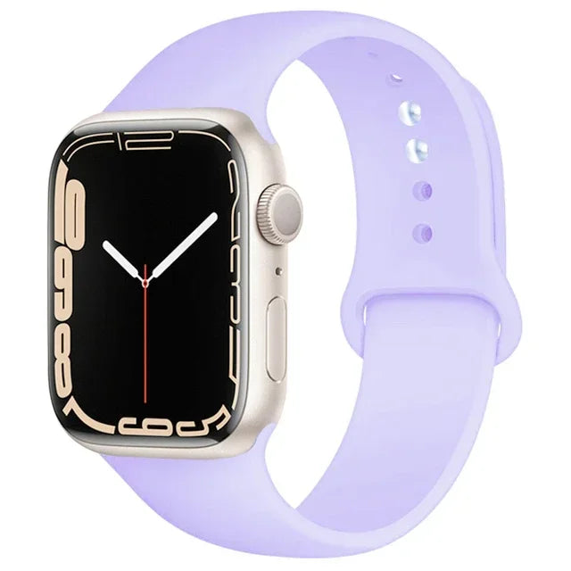Silicone Band For Apple Watch strap 46mm 44mm 45mm 40mm 41mm 42-38mm 49mm sport bracelet iwatch series 11 10 9 8 7 6 5 SE Ult