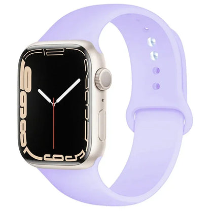 Silicone Band For Apple Watch strap 46mm 44mm 45mm 40mm 41mm 42-38mm 49mm sport bracelet iwatch series 11 10 9 8 7 6 5 SE Ult