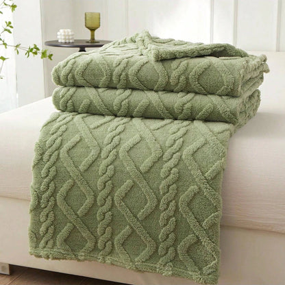 1pc Single-Layer Coral Fleece Blanket, Lightweight & Multi-Purpose Blanket Bed Cover,For Living Room Sofa Cover, Nap Blanket 