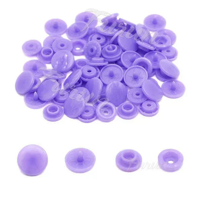 100sets Multiple Colors Plastic Snap Buttons Round Press Stud Fasteners for Baby Clothes Garment Accessories DIY Craft 20Colo