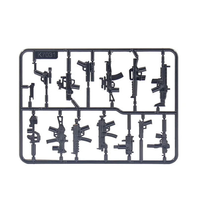 Military MG-34 Machine Gun Army WW2 Mini Action Figure Accessories Pack MOC Parts Building Block Bricks Toy - YELLOW