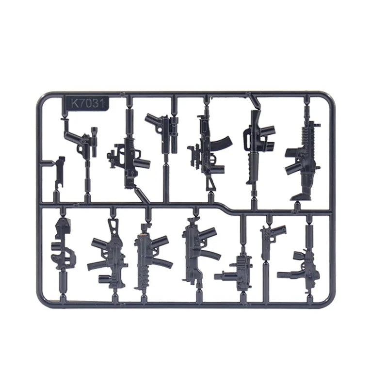 Military MG-34 Machine Gun Army WW2 Mini Action Figure Accessories Pack MOC Parts Building Block Bricks Toy