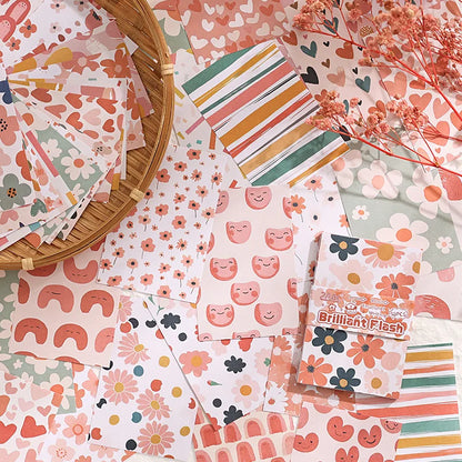 50pcs Vintage Paper Multi Style Deco Retro Stationery Supplies Writing Paper Junk Journal Label Scrapbooking Material Supplie