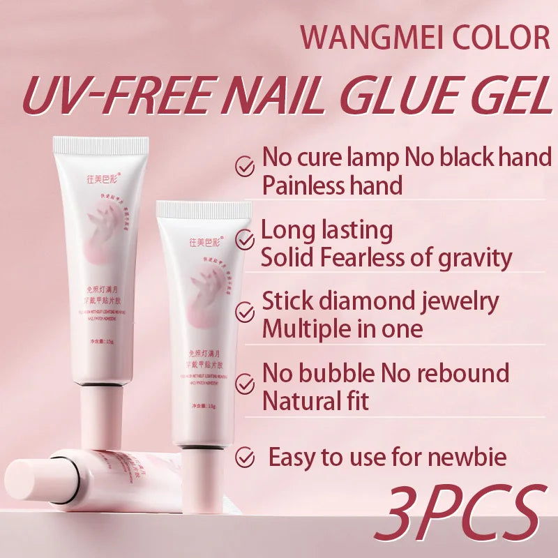 PERFECT COLOR,15ml,nail glue,nail stuff,press on nails,nail art,Quick Drying, Semi Solid, Long Lasting, No UV Light Needed - 