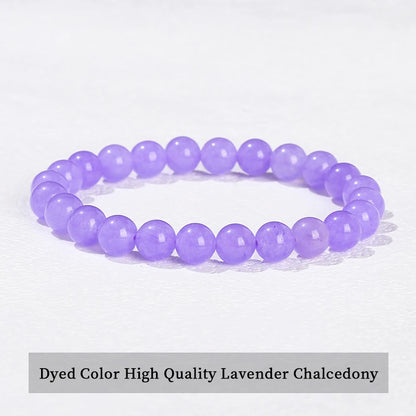 JD Natural Stone Beads Bracelet Amethyst Tiger Eye Crystal Quartz Agate Gem Beads Bangles Women Men Reiki Healling Jewelry Gi