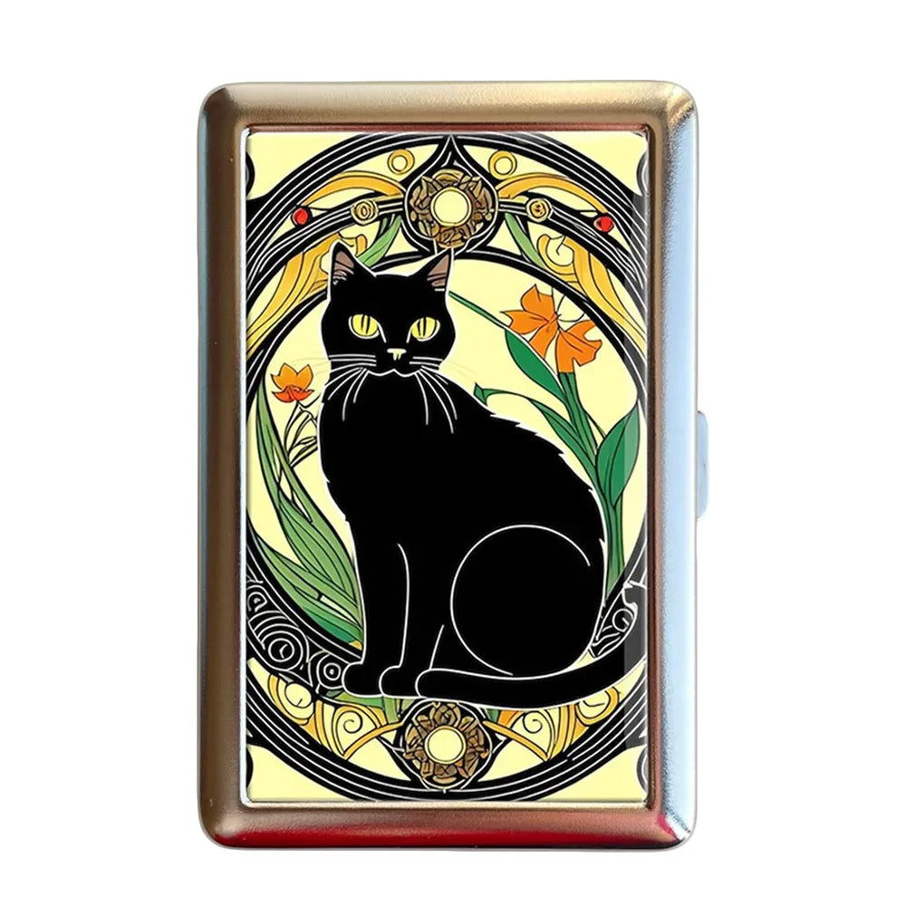 Vintage-Style Vintage Card Case Versatile Design Metal Material Cash Case Multi-function Easy Snap Metal Case - Style 7