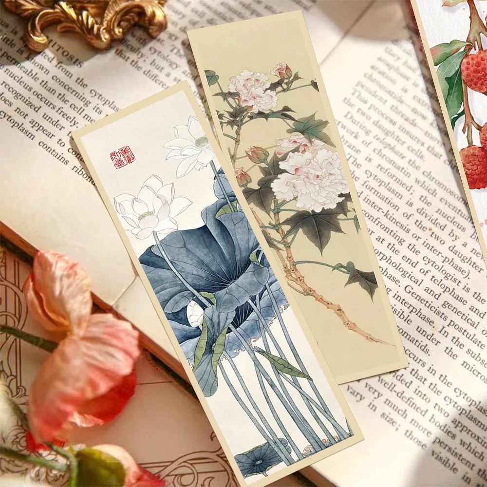 30pcs Chinese painting style bookmarks Chinese ink painting reading book page book marking notebook marking student stationer