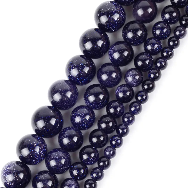 A++ Natural Golden Sandstone & Blue Sandstone & Green Sandstone Loose Beads for Jewelry Making Bracelet DIY Accessori
