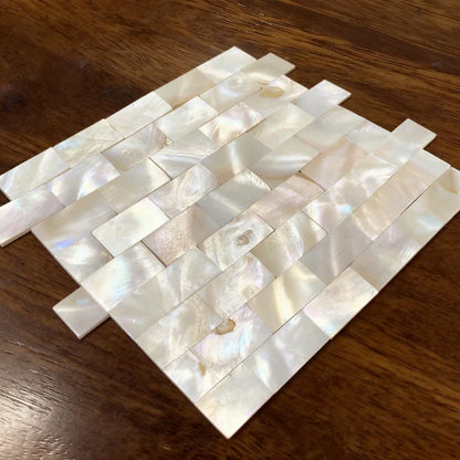 50pc rectangle Mother of Pearl Mosaic Tiles Natural Shell Square Mosaic Pieces for Home Decoration Crafts hobbies arte