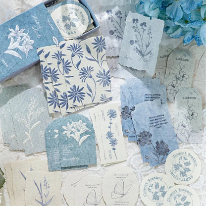 Journal GO 30pcs/box Vanilla Paper Stickers Creative Scrapbooking Collage Junk Journal diy Texture Material for Craft Making