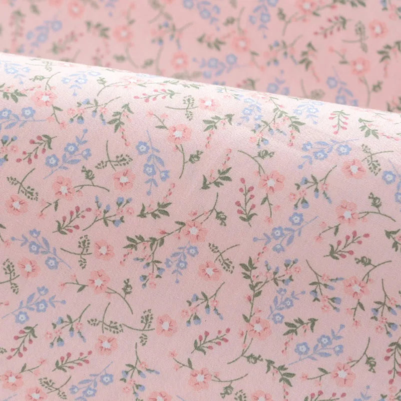 Floral Fabric Flower Cotton Printed Poplin Quilting Clothes Patchwork Muslin Sewing Accessories - J036