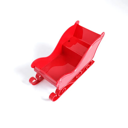 Mini Cute Sleigh Ornament for Office Desk Decor Accent Holiday Office Gift Desk Calendar Office Bookshelf Home Decor - Red