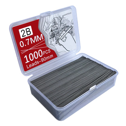 1000Pcs Mechanical Pencil Lead Core 0.5 0.7 0.9 1.3 2.0mm Large Capacity Replaceable Pencil Refills Student Affordable Gift B
