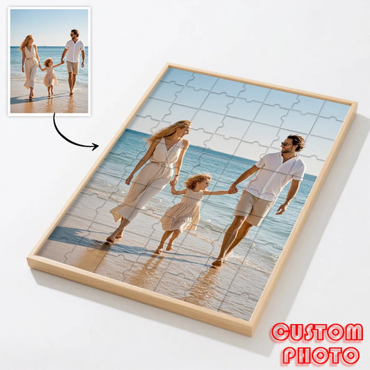 【Custom】Framed Wooden Puzzles, Custom Graduation Photo Puzzles as Gifts, Personalized, Multiple Color Sizes Wooden Frames, Gi