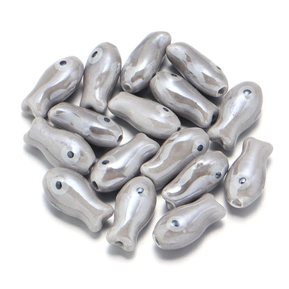 10pcs/lot Retro Small Fish Ceramic Beads Cute Porcelain Loose Spacer Beads For DIY Jewelry Making Necklace Bracelets Accessor