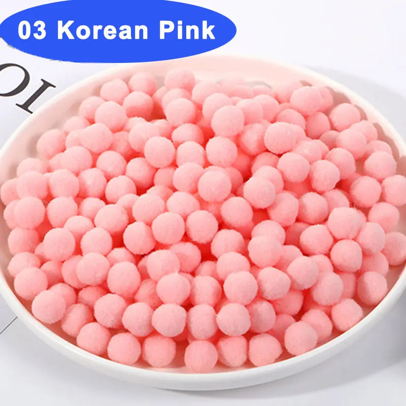 30-300Pcs Soft Pom Poms Fluffy Balls Pompon Mixed 40Colors Pompom Fur Ball for Kids DIY Craft Wedding Decor 8/10/15/20/25/30m