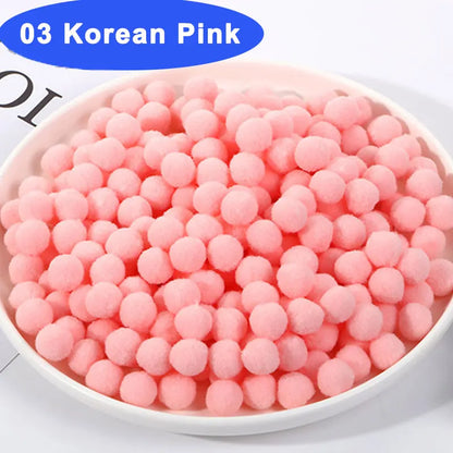 30-300Pcs Soft Pom Poms Fluffy Balls Pompon Mixed 40Colors Pompom Fur Ball for Kids DIY Craft Wedding Decor 8/10/15/20/25/30m