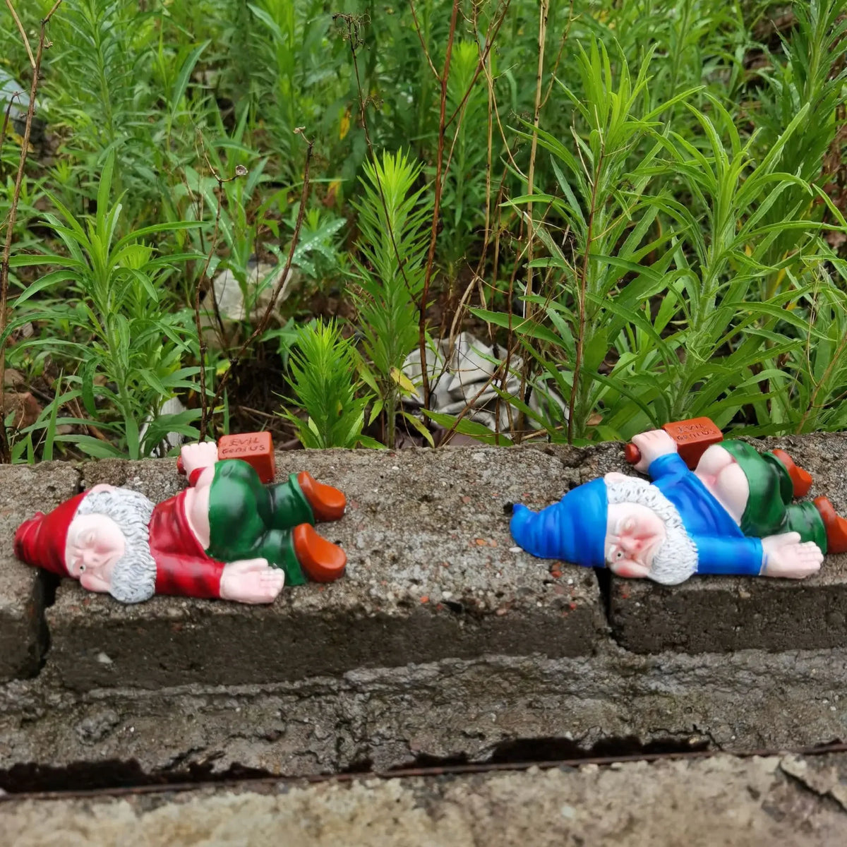 Drunken Garden Gnomes Funny Resin Statues for Home Decor Whimsical Indoor Outdoor Ornaments EcoResin Weatherproof