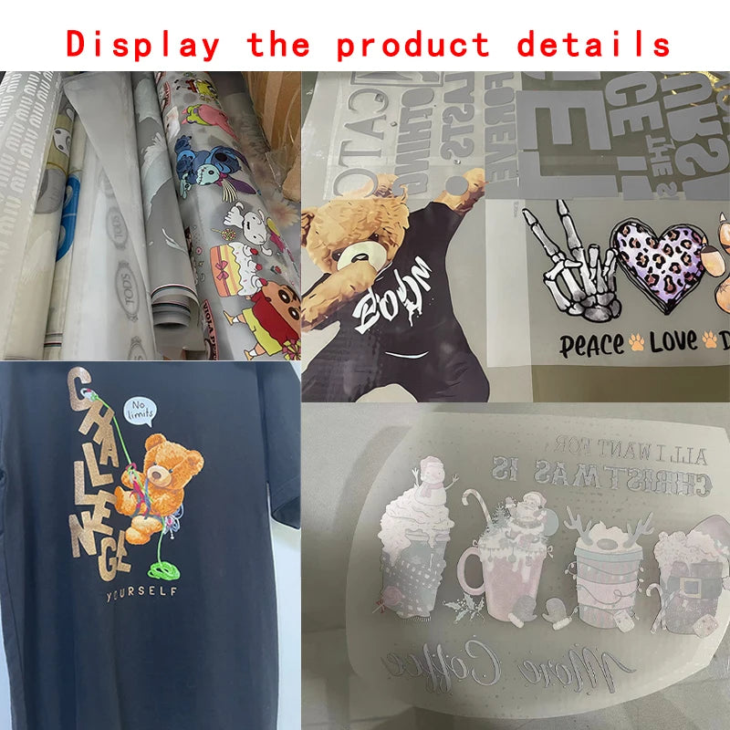 Custom Brand Logo Heat Transfer Printing Iron On Picture For Clothes DTF Transfers Ready To Press For Clothes Applique Diy Ir