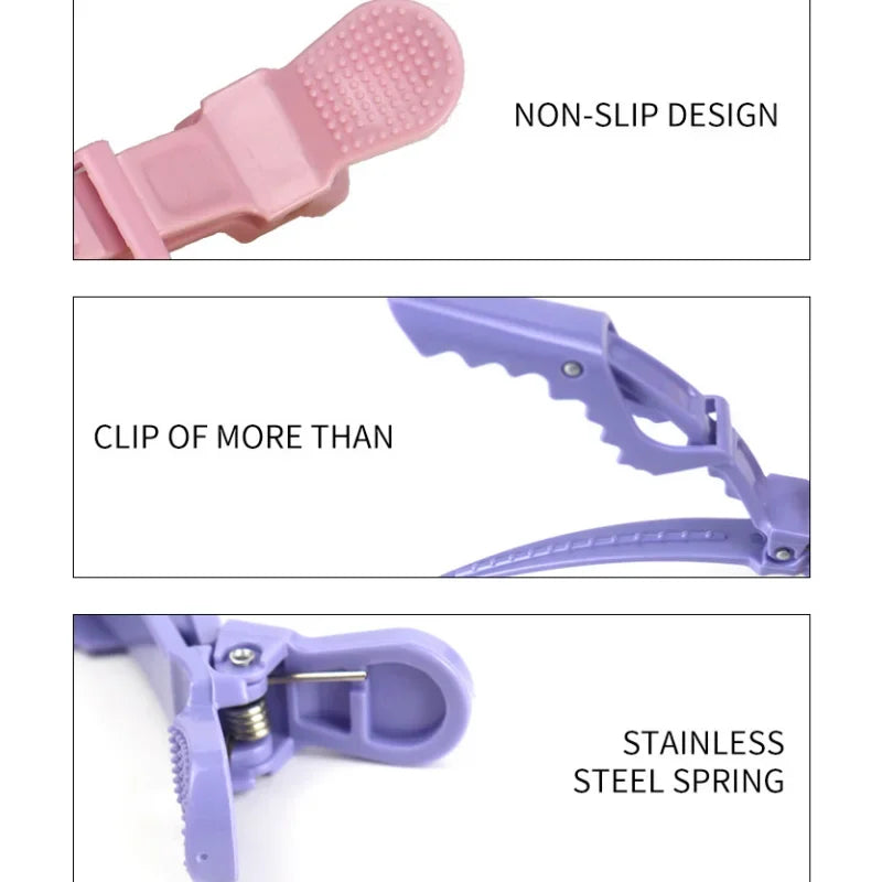 6PCS Alligator Hair Clips Hairdressing Clamps Claws Section Clip Barber Crocodile Hairpin Salon Styling Tools Hair Accessorie
